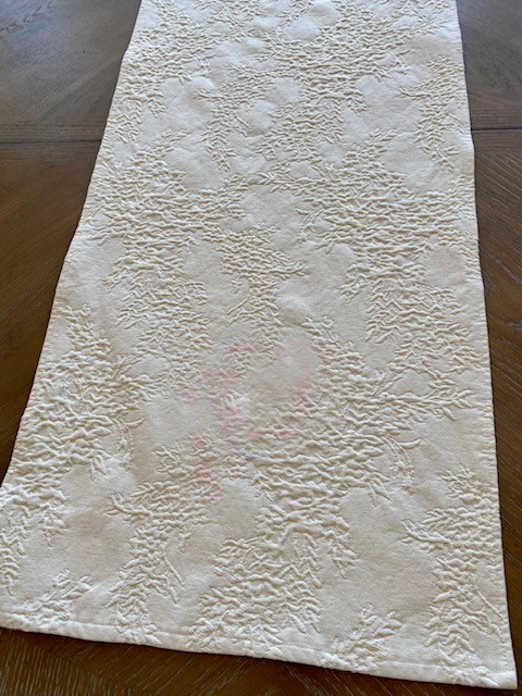 Cream Embossed Table Runners